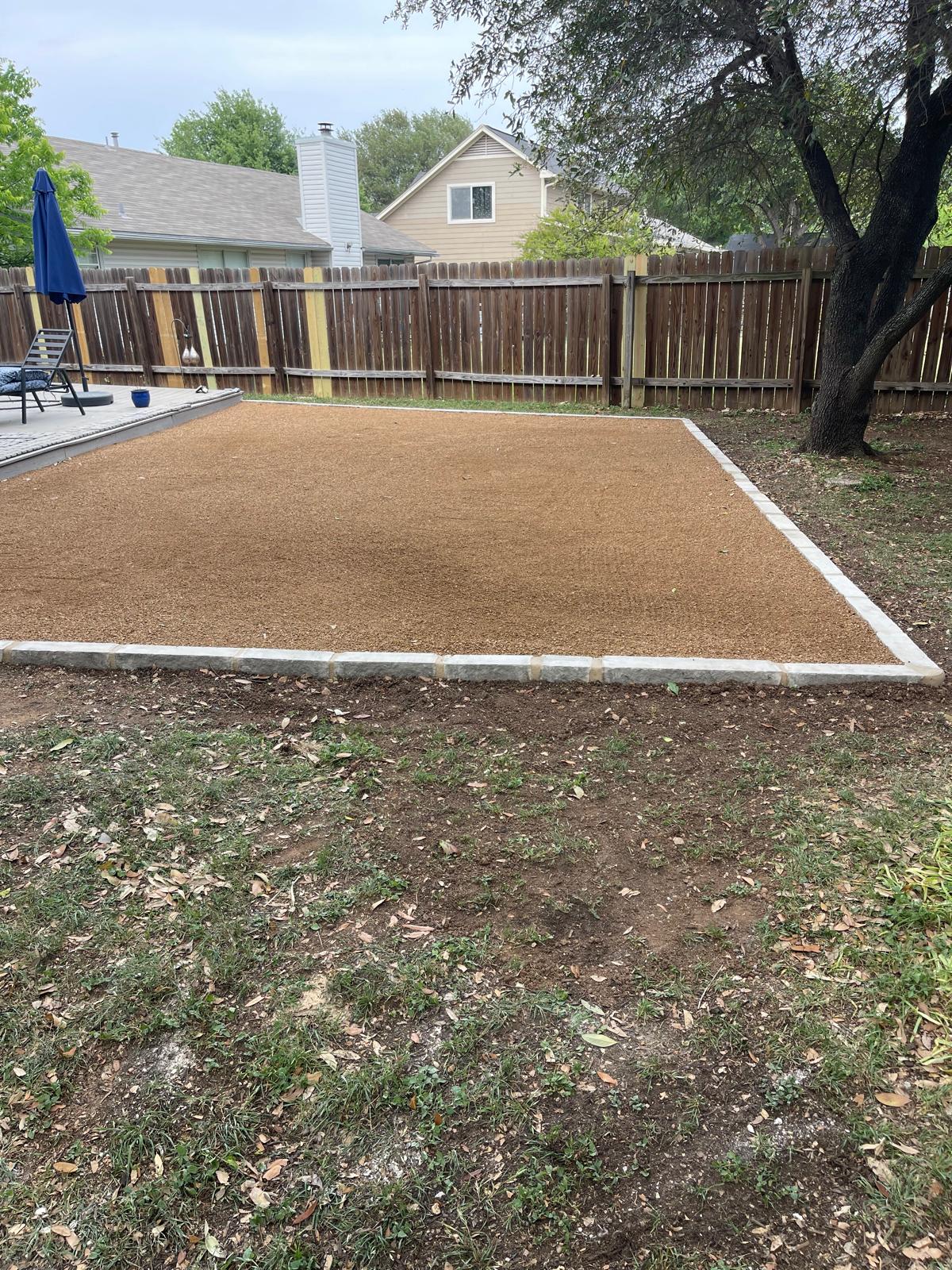 Backyard DG Patio Install