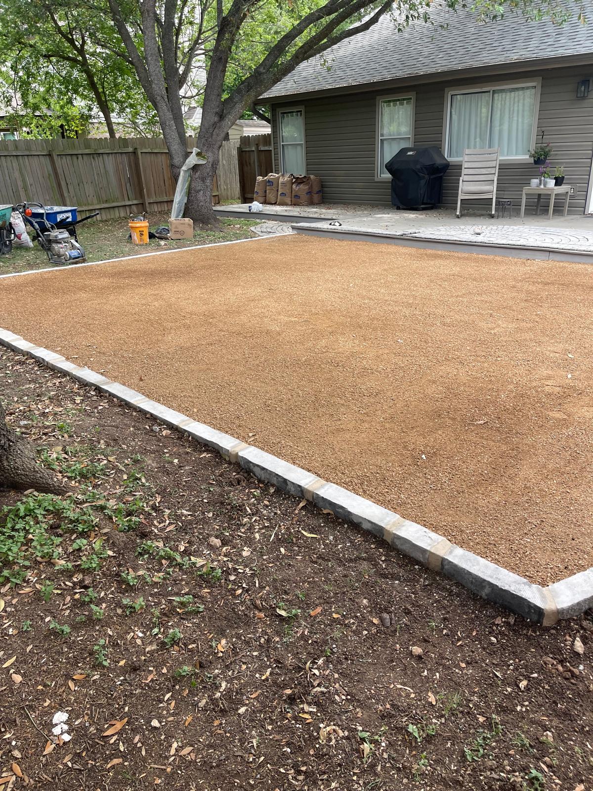 DG Patio with Concrete Border