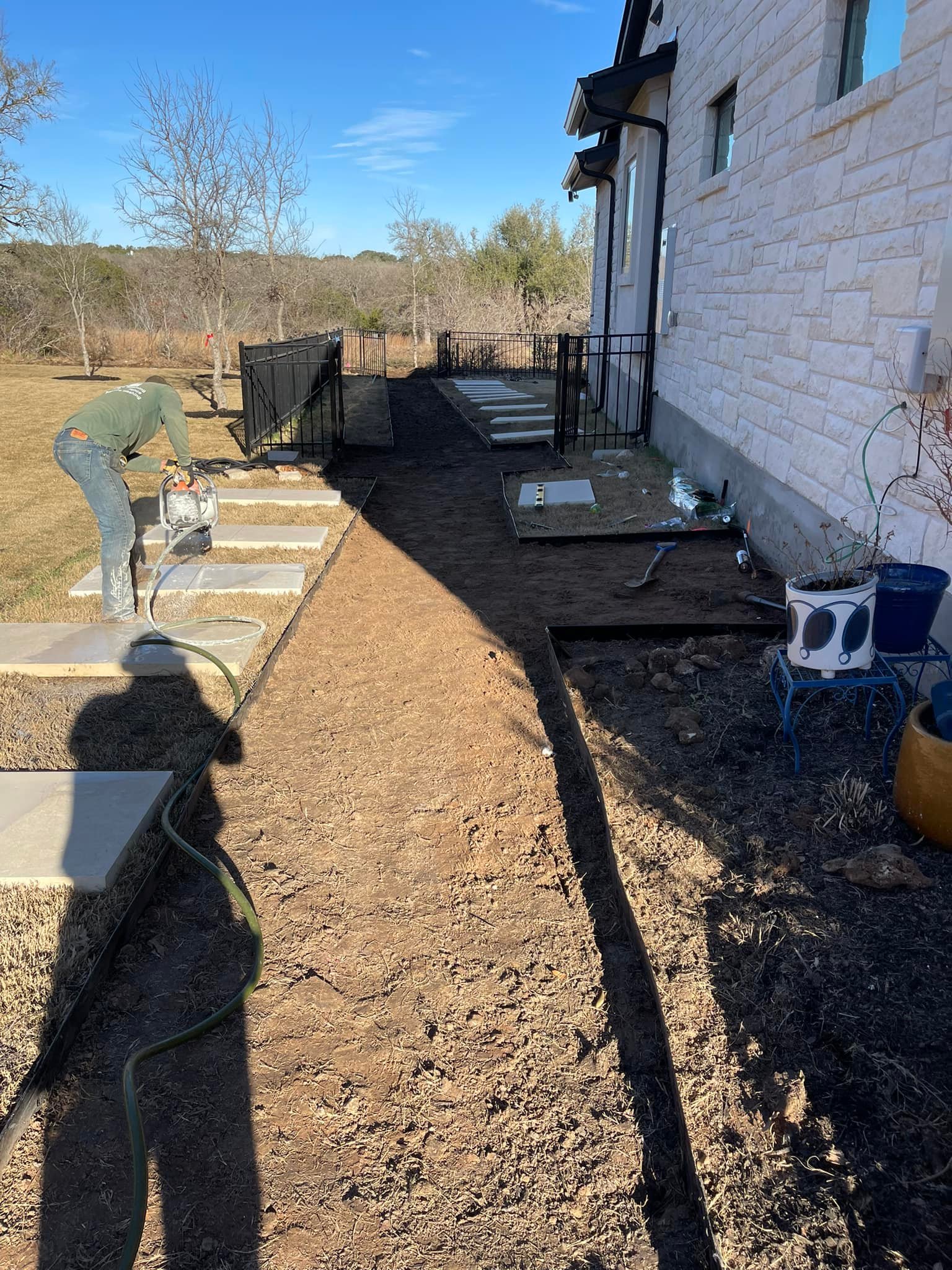 Hardscaping in Progress