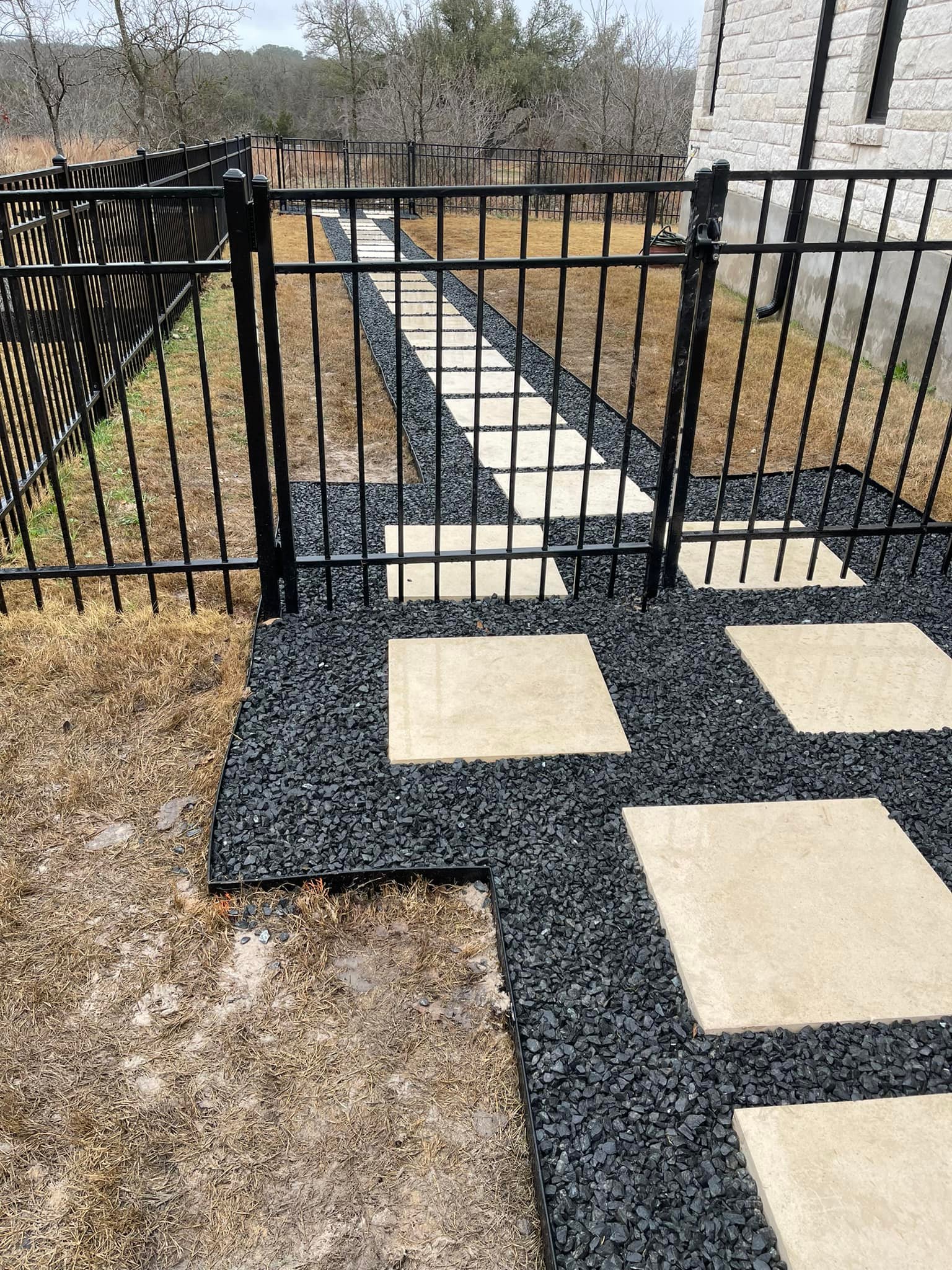 Paver Walkway & Fence
