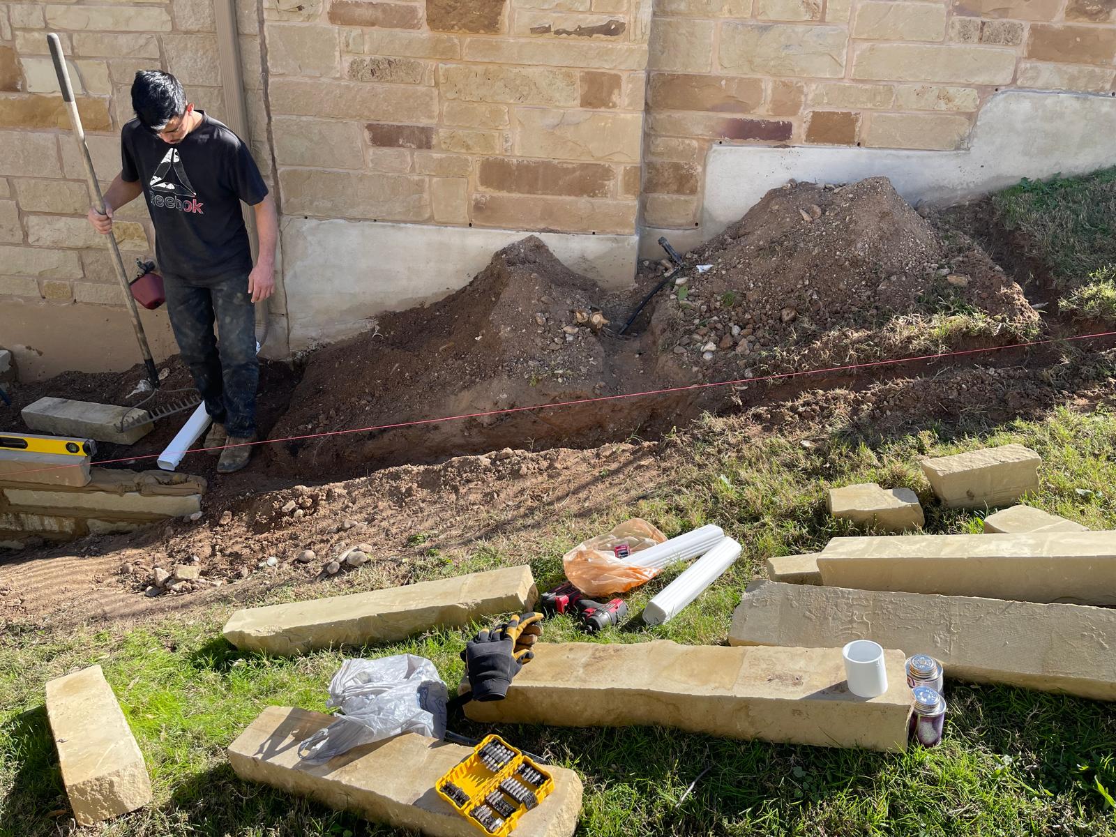 Stone Wall — Excavation